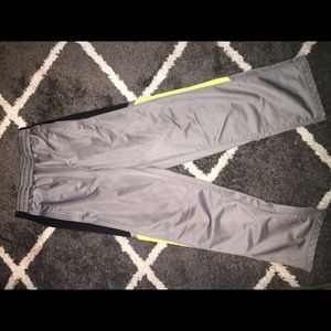 Gray Boys Track Pant w/blk & lime green